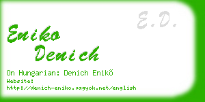 eniko denich business card